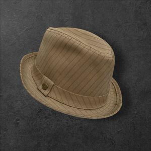 NWT Vintage Goorin Bros Fedora Hat Pinstripe From Early 2000’s Brown/Tan Medium